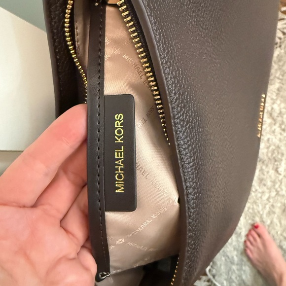 Michael Kors Brown Pebbled Shoulder Bag - Picture 12 of 15